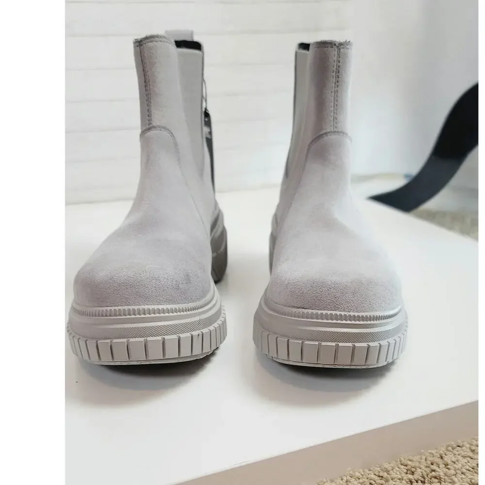 SOREL Ona Ave WP Chelsea Boot in Chrome Grey, sz 9